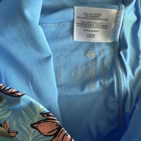 Coolibar Womens Blue Floral Top Skort Set M UPF 50+ Sun Protection NWT - Picture 12 of 16